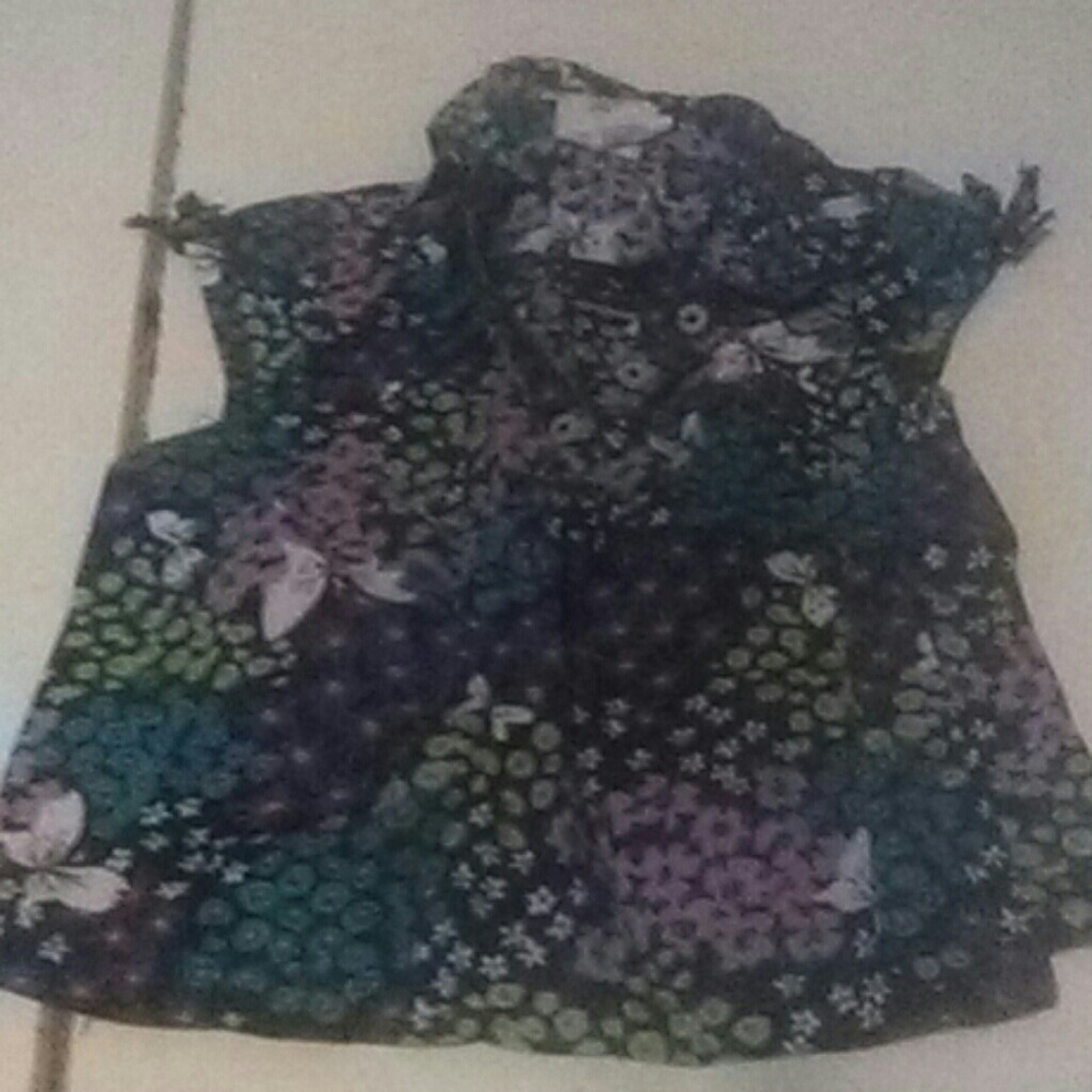Girls floral print shirt
